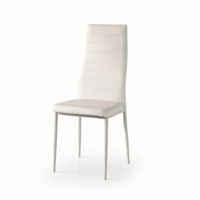 Sedia con schienale alto bianca