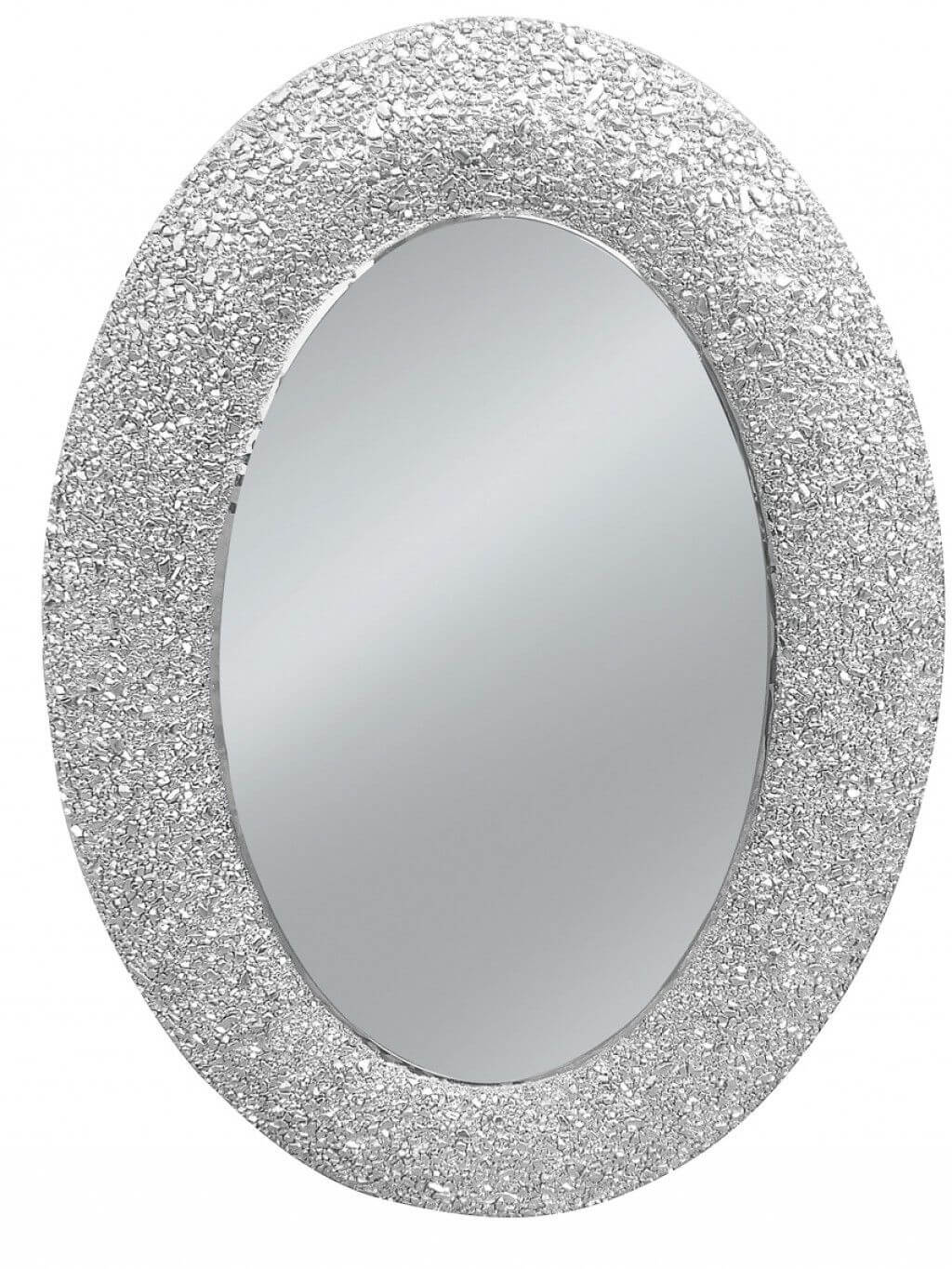 Specchio ovale argento