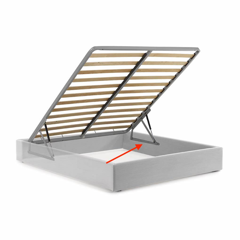Struttura rete letto contenitore fragile
