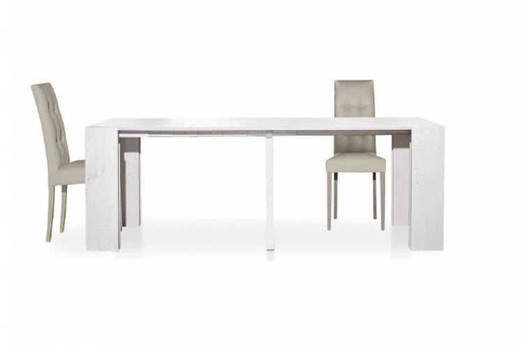 Tavolo 90 x 295 cm laminato bianco consumato