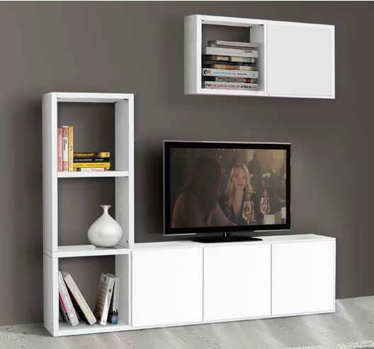 Porta tv legno bianco frassinato